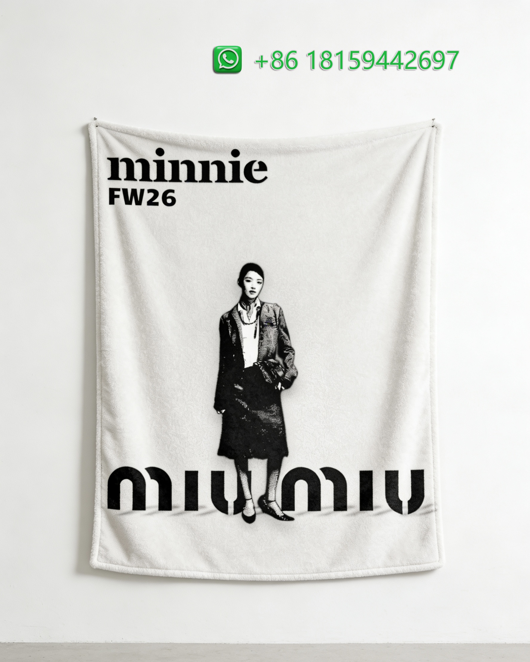 Miumiu Throw Blankets